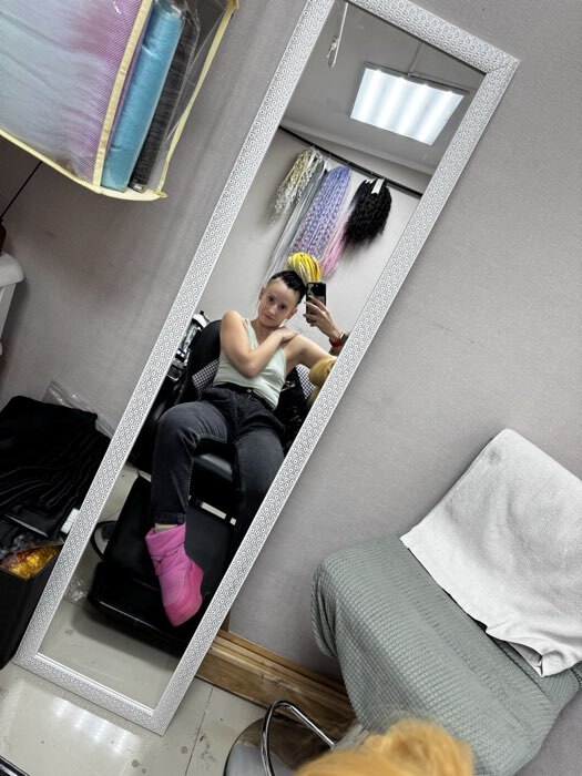 Фотография покупателя товара Зеркало интерьерное напольное, 40×155 см, цвет белый - Фото 5