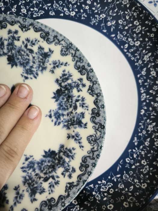 Фотография покупателя товара Тарелка глубокая Добрушский завод «Версаль», 250 мл, d=20 см, фарфор, белая, синяя - Фото 1