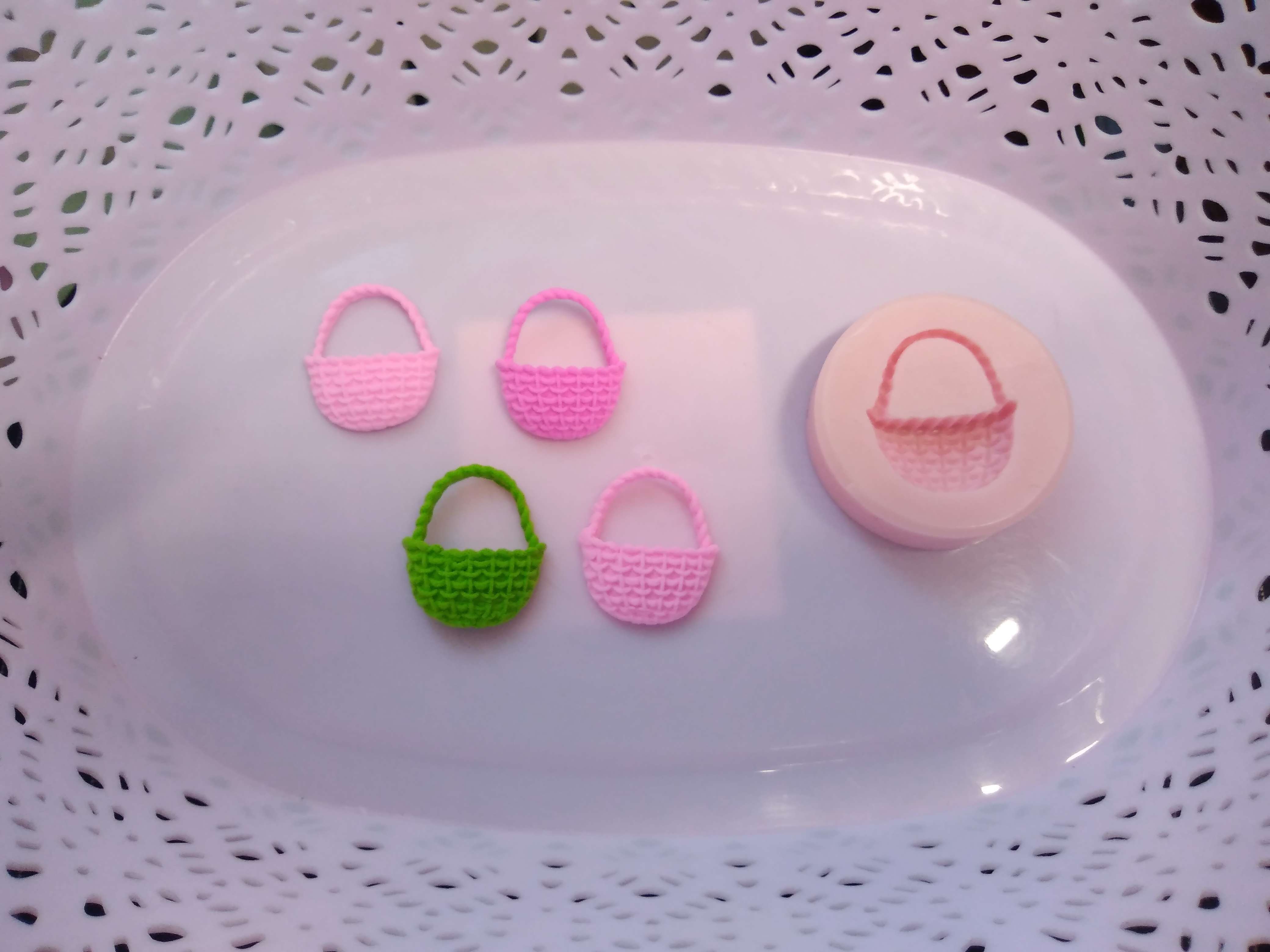 Фотография покупателя товара Молд силиконовый "Корзинка" 3 см МИКС - Фото 1