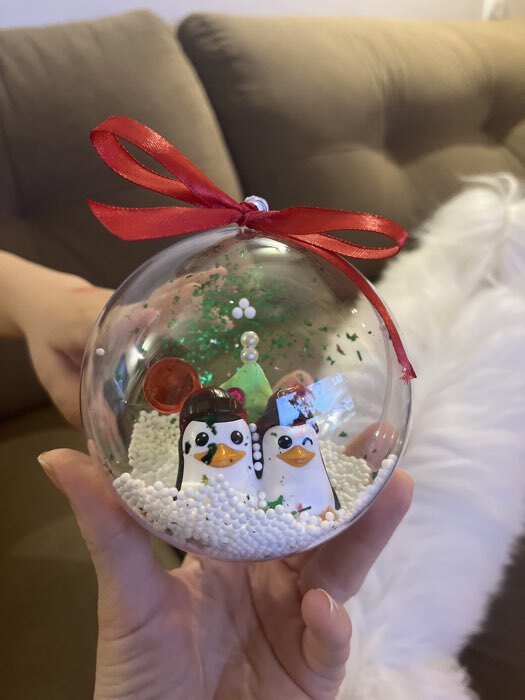 Фотография покупателя товара Ёлочный шар заготовка, раздельные части «Шар», диаметр собранного 10 см - Фото 1