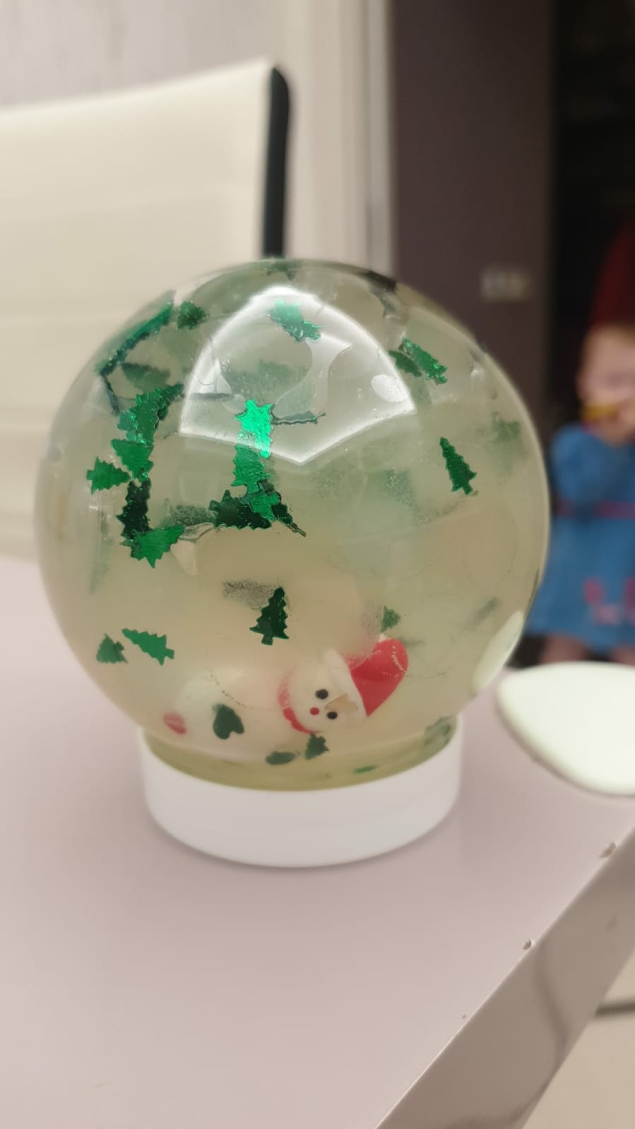 Фотография покупателя товара Набор для творчества «Новогодний шар с гидрогелем: милый снеговик»