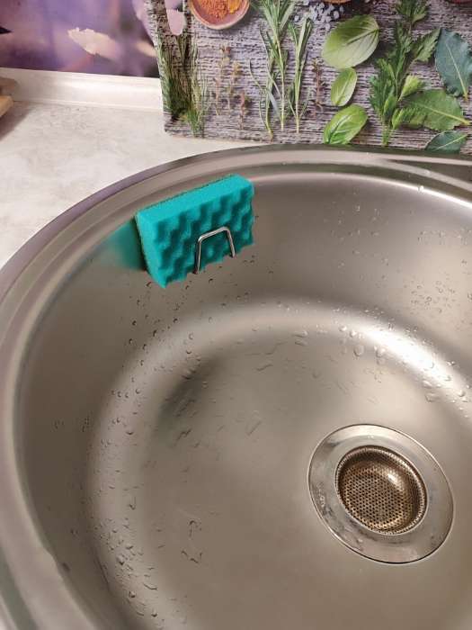 Фотография покупателя товара Держатель универсальный на липучке Доляна, цвет хром - Фото 1