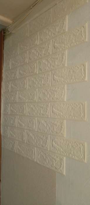 Фотография покупателя товара Панель ПВХ самоклеящаяся TAKE IT EASY «Кирпич», 770×700×2 мм, цвет белый - Фото 5