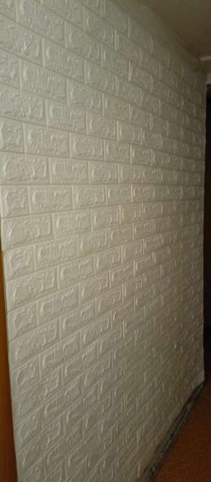 Фотография покупателя товара Панель ПВХ самоклеящаяся TAKE IT EASY «Кирпич», 770×700×2 мм, цвет белый - Фото 3