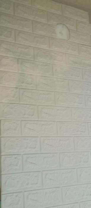 Фотография покупателя товара Панель ПВХ самоклеящаяся TAKE IT EASY «Кирпич», 770×700×2 мм, цвет белый - Фото 2