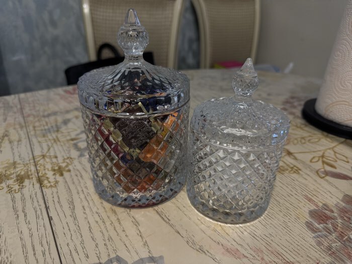 Фотография покупателя товара Конфетница Доляна «Рапунцель», 550 мл, 10.5×10.5×18 см, стекло, прозрачная - Фото 1