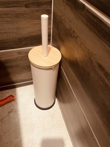 Фотография покупателя товара Ёршик для унитаза с подставкой SL Home, силиконовый, 9.8×9.8×39, бежевый - Фото 2