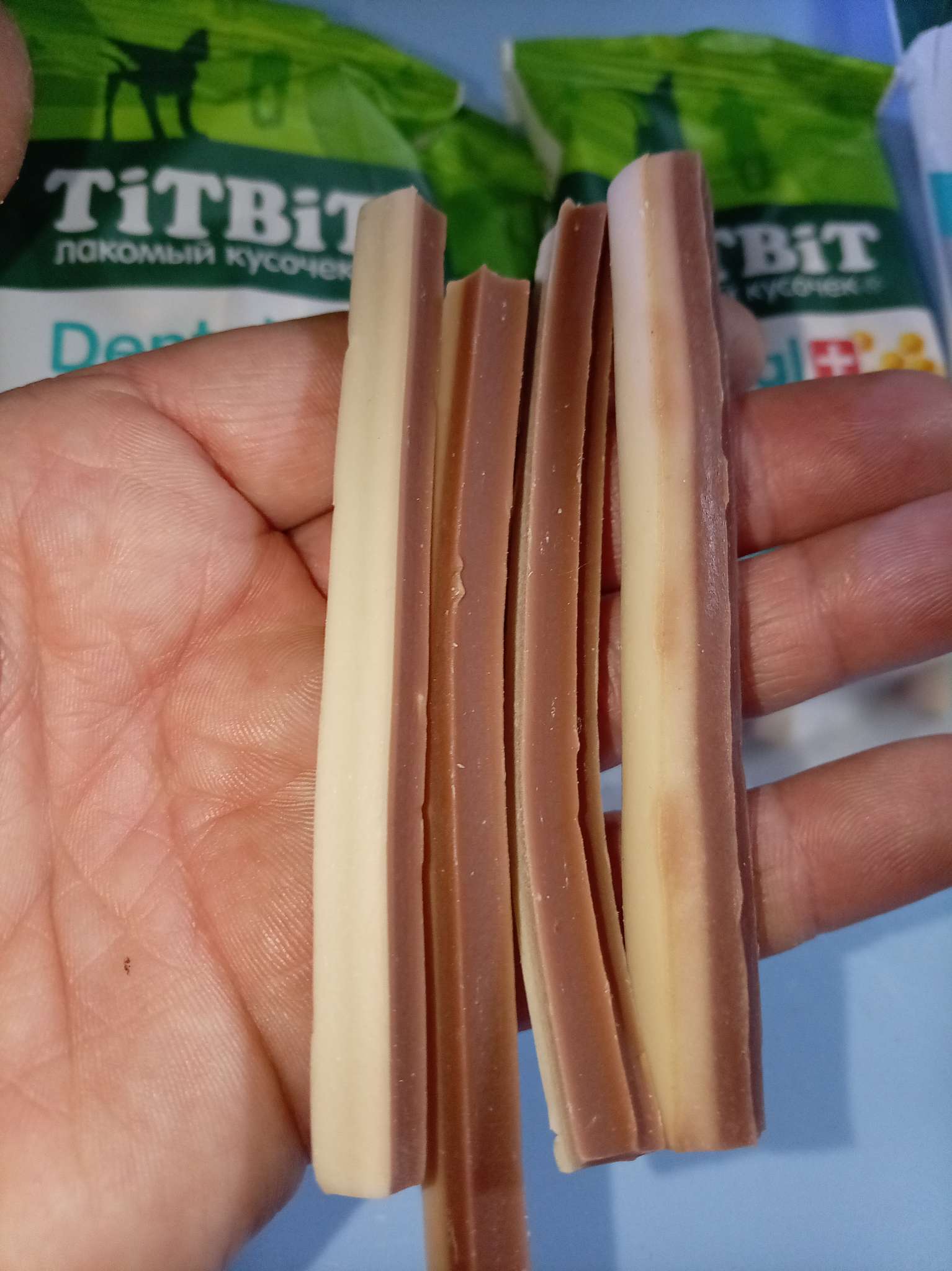 Фотография покупателя товара ДЕНТАЛ+ Снек для собак Titbit для мини-пород, с мясом кролика, 25 г - Фото 6