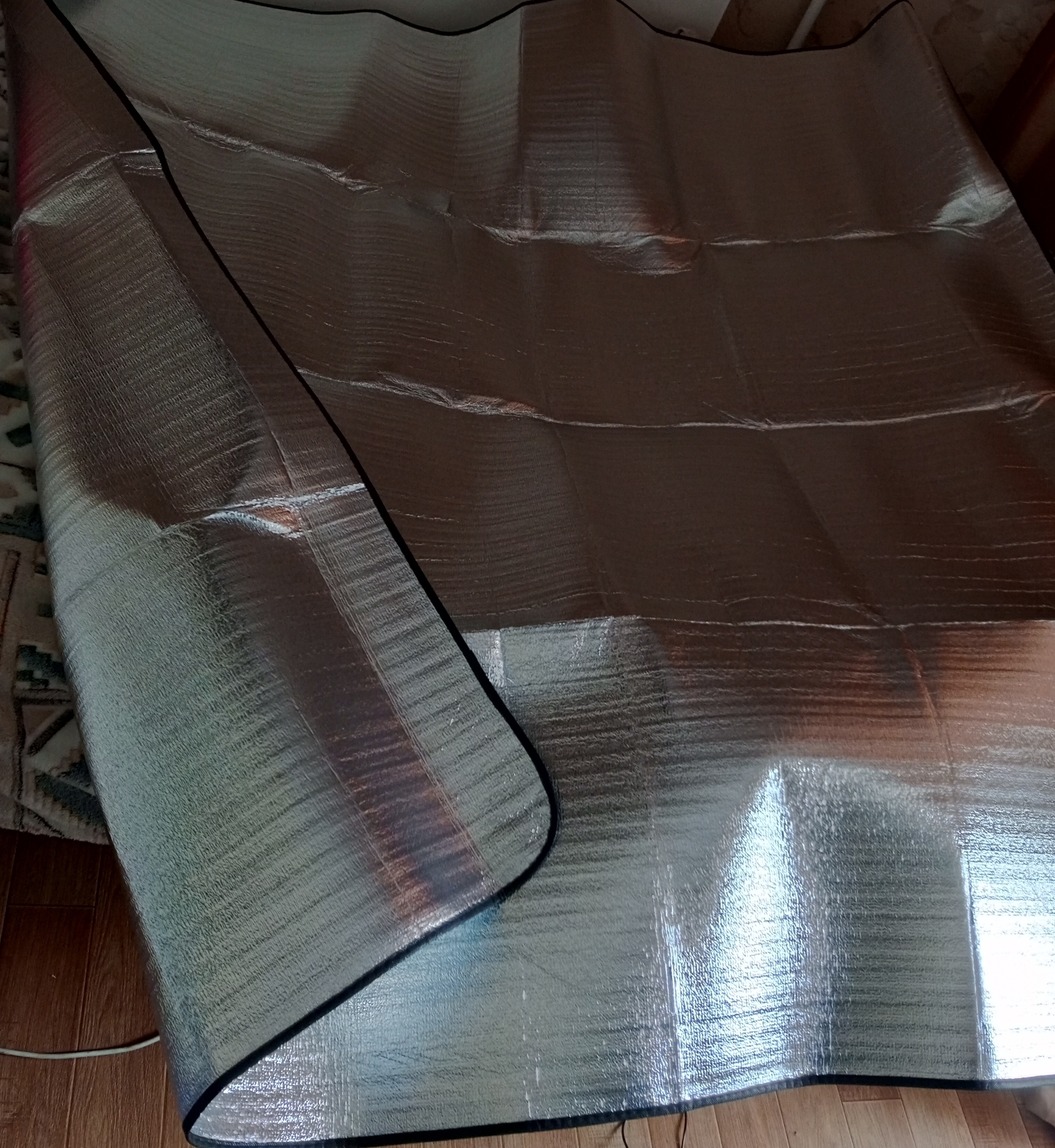 Фотография покупателя товара Коврик туристический Maclay, с алюминиевым покрытием, 200х200х0.2 см