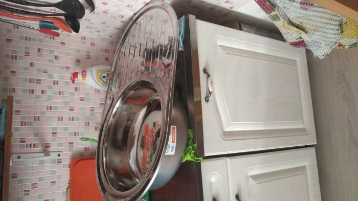 Фотография покупателя товара Мойка кухонная Accoona AB5077-L, врезная, левая, толщина 0.6 мм, 770х500х165 мм, глянец - Фото 5