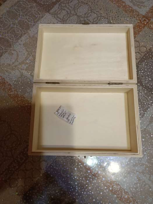 Фотография покупателя товара Шкатулка для росписи дерево «Прямоугольная», для творчества, декора, замок накидной, 19.5×13×6 см - Фото 4