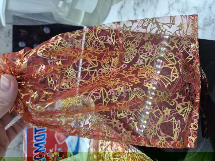 Фотография покупателя товара Мешочек подарочный органза «Новогодние игрушки», 20×30 см ± 1.5 см - Фото 3