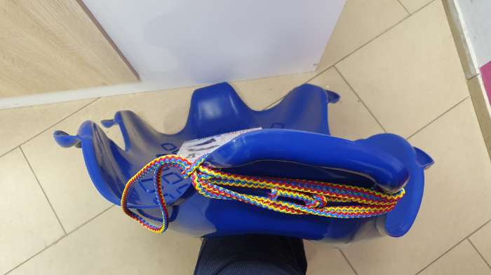 Фотография покупателя товара Санки ледянка «Метеор», 95×65×13 см, цвета МИКС - Фото 4