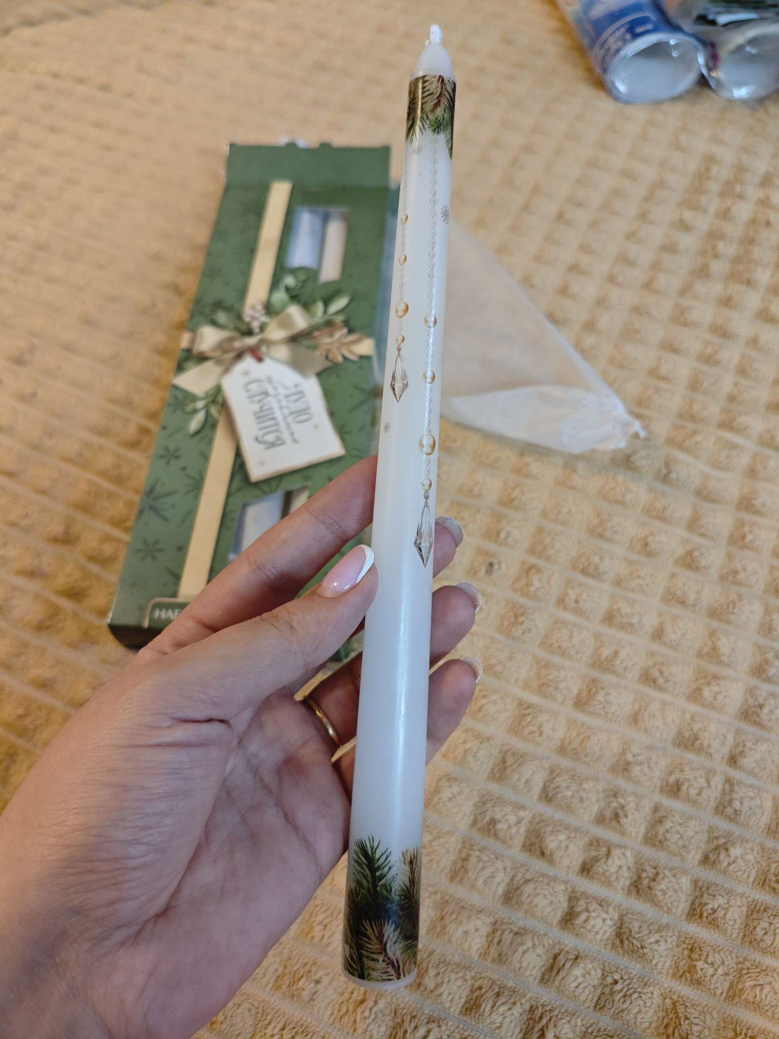 Фотография покупателя товара Свечи новогодние «Чудо случится», набор 5 шт. - Фото 2