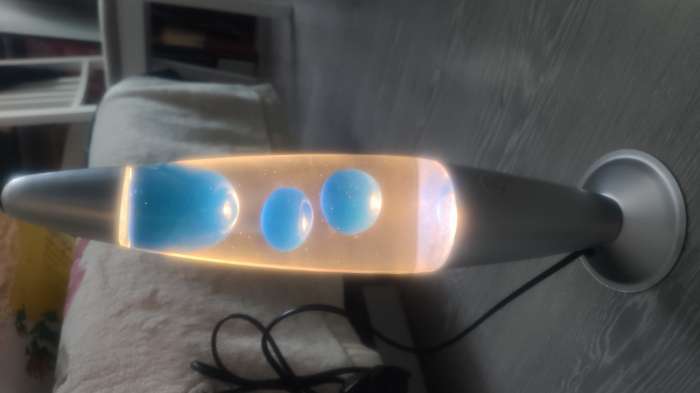 Фотография покупателя товара Лава-лампа "Голубые капли" воск, Е14 h=41см RISALUX