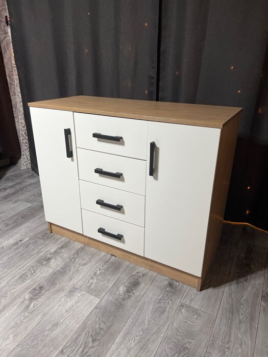 Фотография покупателя товара Спальный гарнитур «ЭКО», комплект 6 предметов, цвет белый/дуб вотан - Фото 6