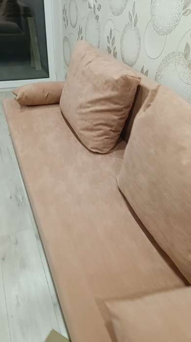 Фотография покупателя товара Диван - кровать «Токио», без подлокотников, механизм еврокнижка, спальное место 1350×1870 мм, велюр, цвет бежевый - Фото 3