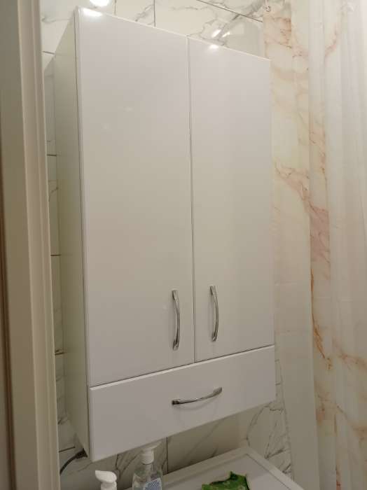 Фотография покупателя товара Шкаф навесной для ванной комнаты "ПШ 50" 1 ящик, 90 х 50 х 23,6 см