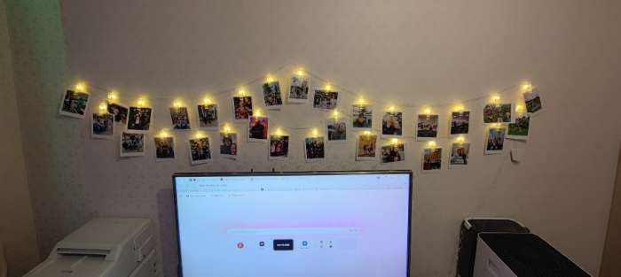 Фотография покупателя товара Гирлянда «Нить» 5 м с насадками «Прищепки», IP20, прозрачная нить, 30 LED, свечение тёплое белое, 8 режимов, 220 В - Фото 1