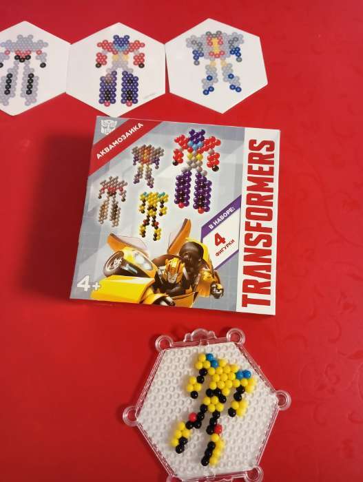 Фотография покупателя товара УЦЕНКА Аквамозаика «Молния и кубок: Тачки», 3 фигурки, 300 шариков - Фото 1