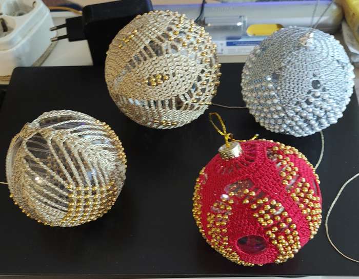 Фотография покупателя товара Ёлочный шар, заготовка для творчества, диаметр 9 см, набор 3 шт. - Фото 2