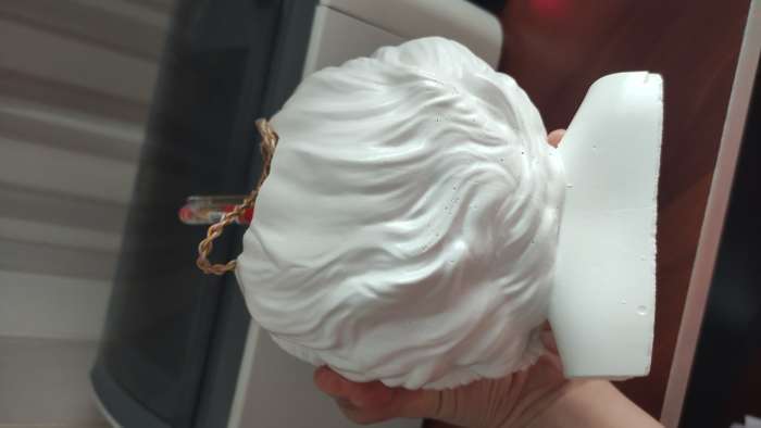Фотография покупателя товара Кашпо - органайзер "Горгона Медуза" белая с золотом, 13х15х11см - Фото 5