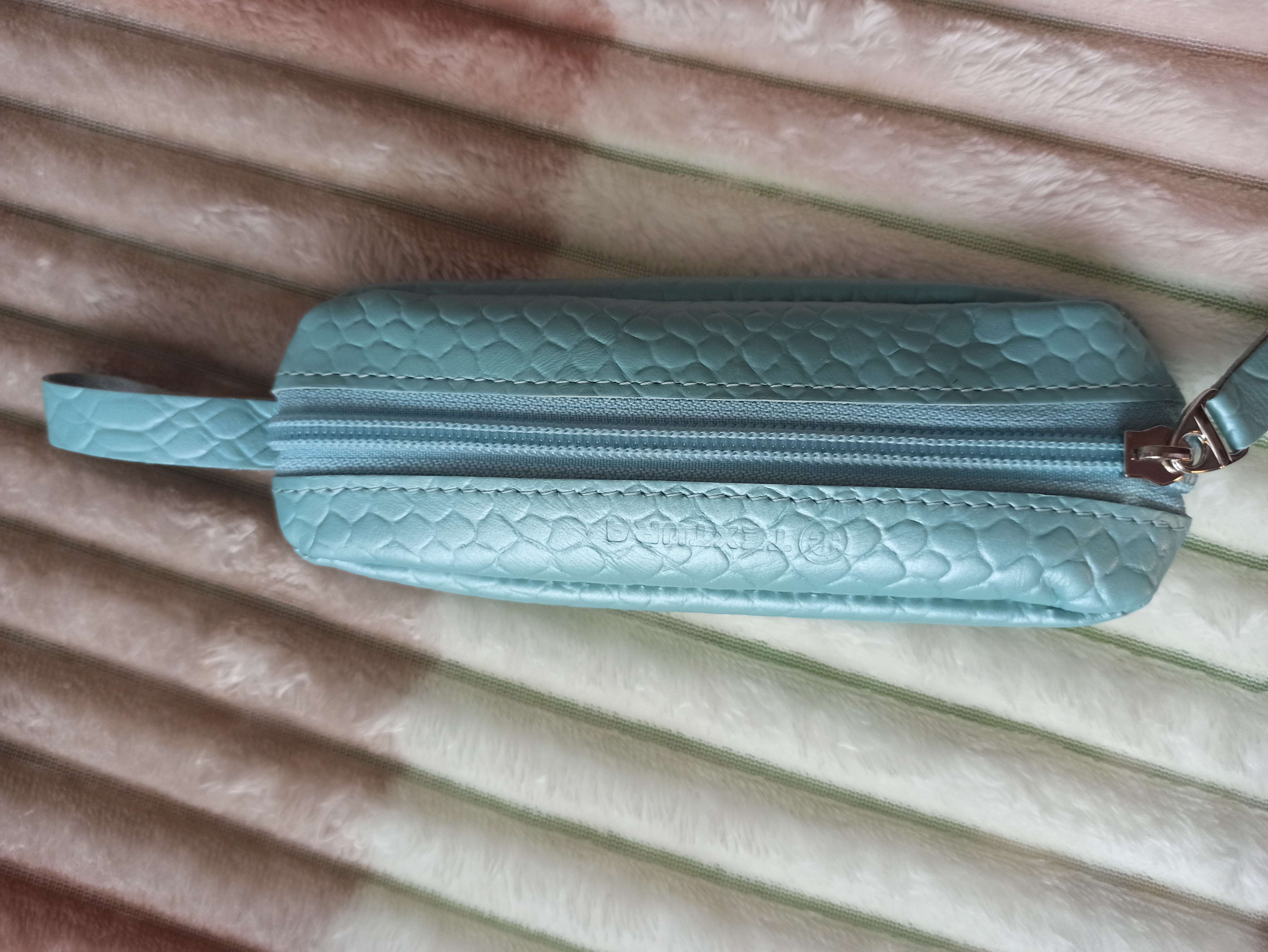 Фотография покупателя товара Ключница на молнии TEXTURA, длина 14,5 см, цвет голубой - Фото 5