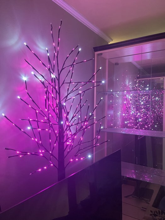 Фотография покупателя товара Светодиодное дерево 1.5 м, 224 LED, мерцание, 220 В, свечение белое - Фото 3