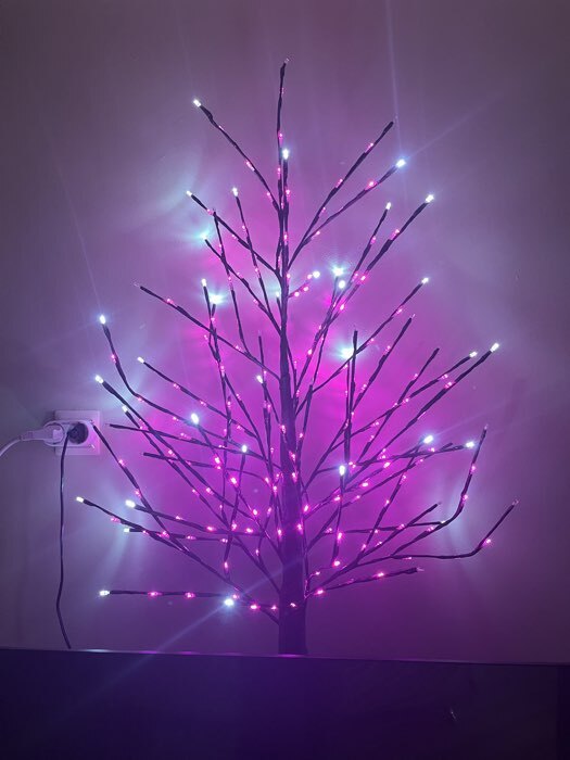 Фотография покупателя товара Светодиодное дерево 1.5 м, 224 LED, мерцание, 220 В, свечение белое - Фото 1