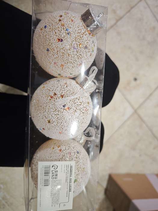 Фотография покупателя товара Ёлочные игрушки «Снежное царство», шары новогодние, d=8 см, набор 3 шт. - Фото 1