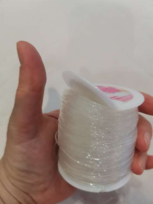 Фотография покупателя товара Нить для плетения, эластичная, 100±1 м, d=0.4 мм, прозрачная - Фото 1