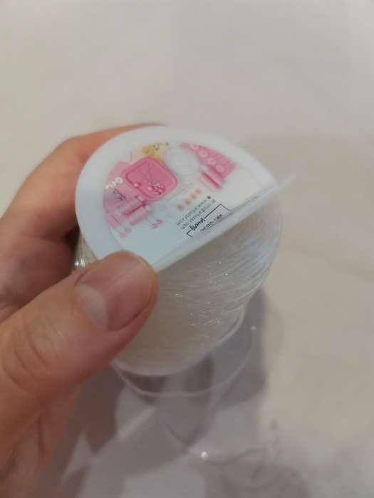 Фотография покупателя товара Нить для плетения, эластичная, 100±1 м, d=0.4 мм, прозрачная - Фото 2