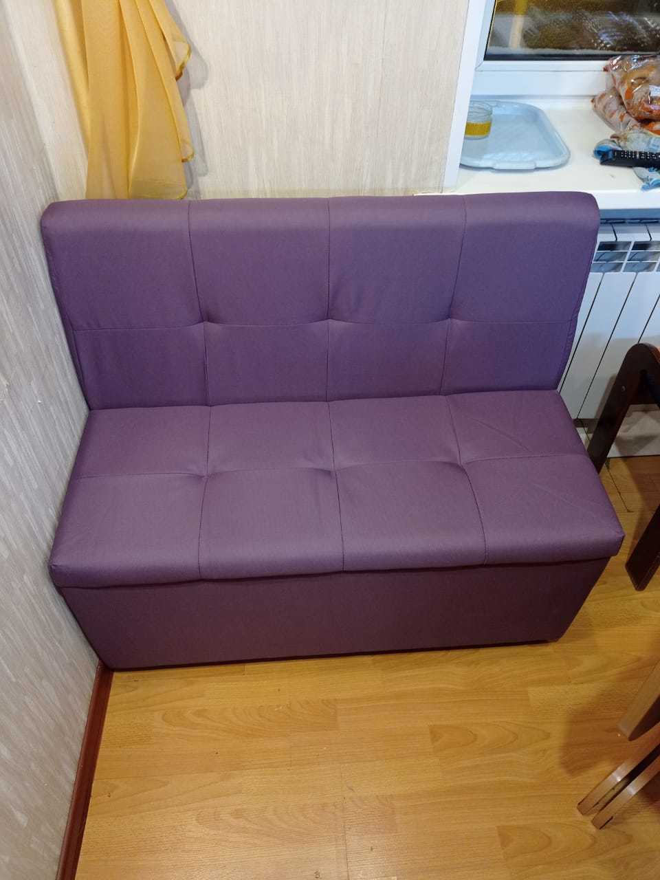 Фотография покупателя товара Кухонный диван "Юлия-1" 1000х830х550, рогожка PLUM - Фото 1