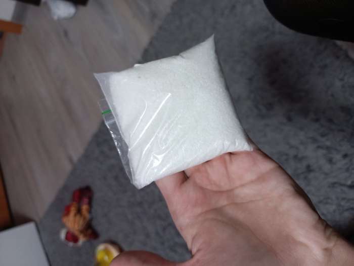 Фотография покупателя товара Песок цветной в пакете "Белый" 100±10 гр