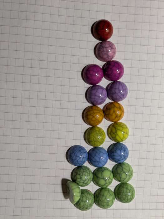 Фотография покупателя товара Декор для творчества пластик «Полужемчужины мрамор», цветные, 15 г 1.4×1.4×0.7 см - Фото 1