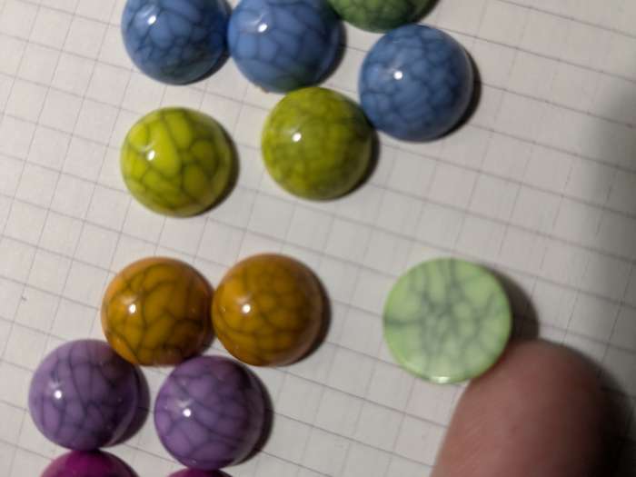 Фотография покупателя товара Декор для творчества пластик «Полужемчужины мрамор», цветные, 15 г 1.4×1.4×0.7 см - Фото 2