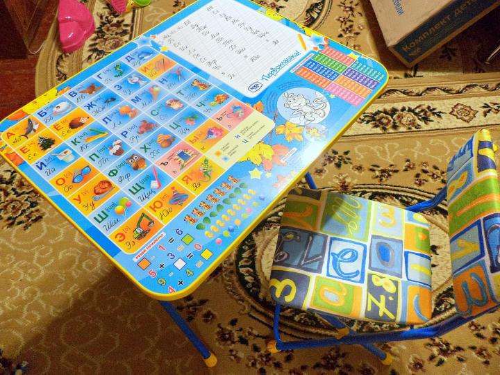 Фотография покупателя товара Комплект детской мебели «Никки. Азбука» складной: стол, мягкий стул, МИКС - Фото 7