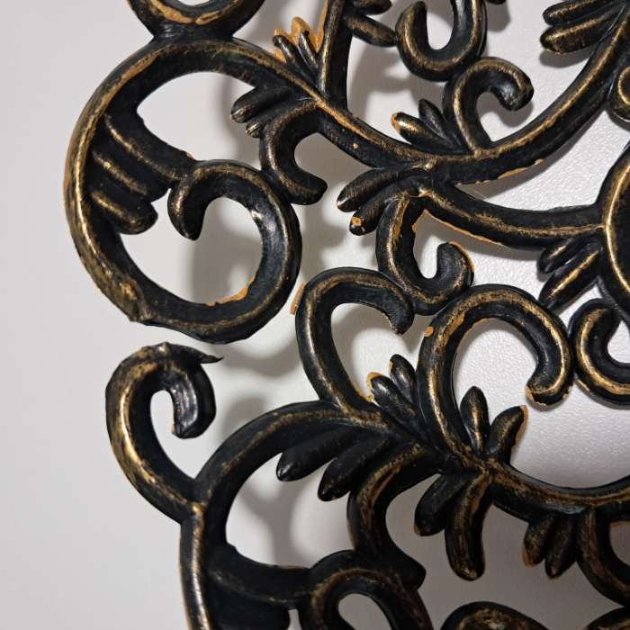 Фотография покупателя товара Ваза для фруктов и хлеба «Роскошь. Антик», d=25 см, чёрный, золотистый - Фото 5