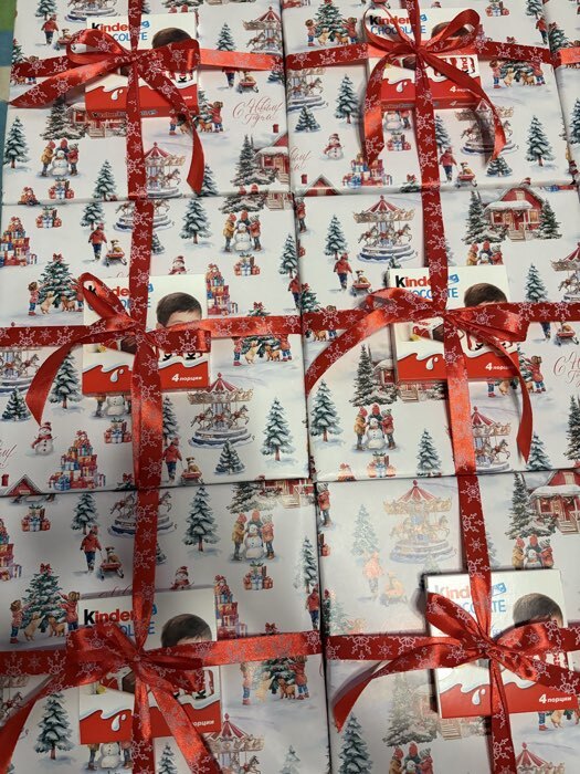 Фотография покупателя товара Лента атласная «Снежинки», 15 мм, 23±1 м, красная