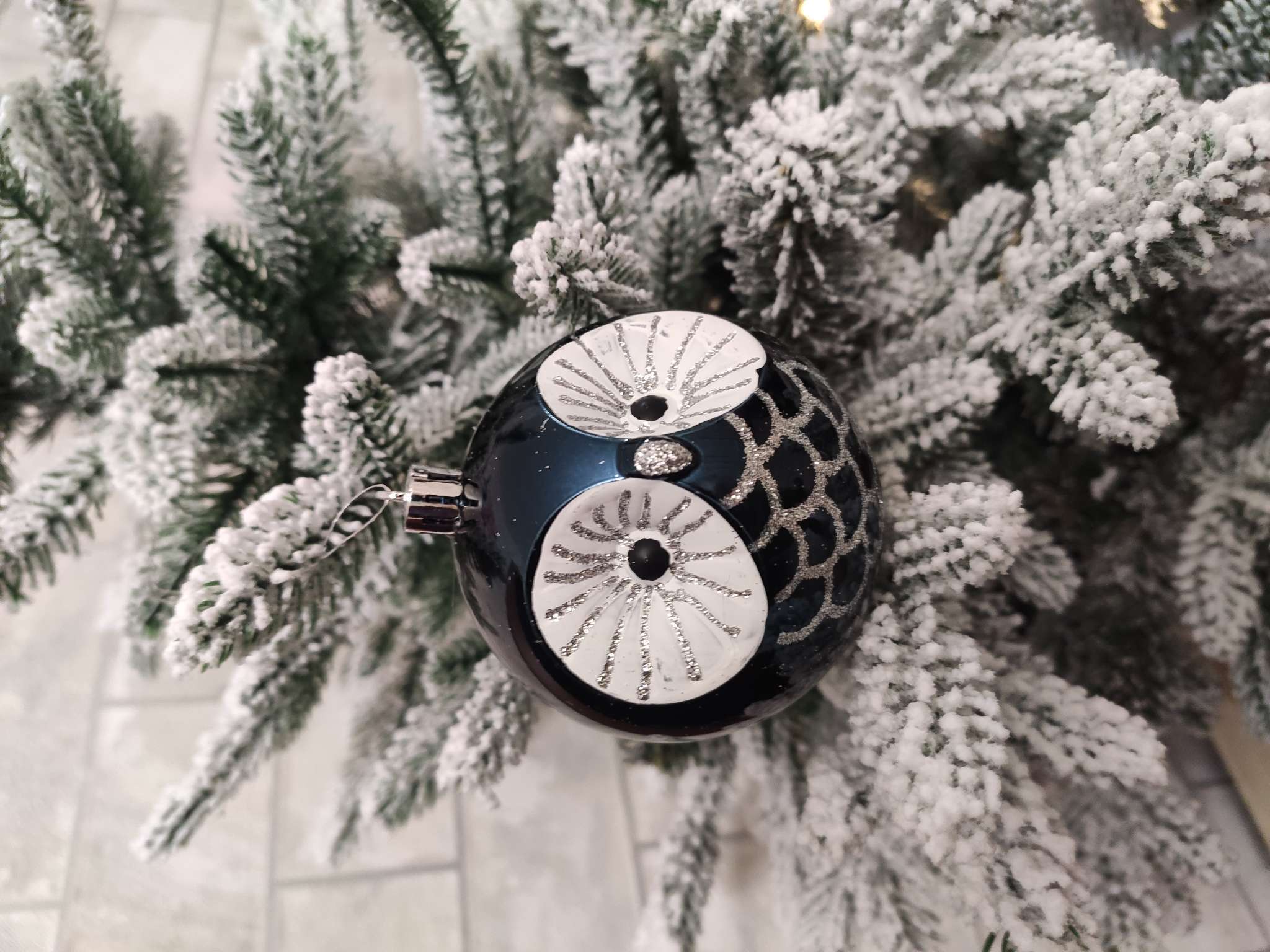 Фотография покупателя товара Ёлочные игрушки «Милая совушка», шары новогодние, набор 3 шт., d=8 см, синий - Фото 4