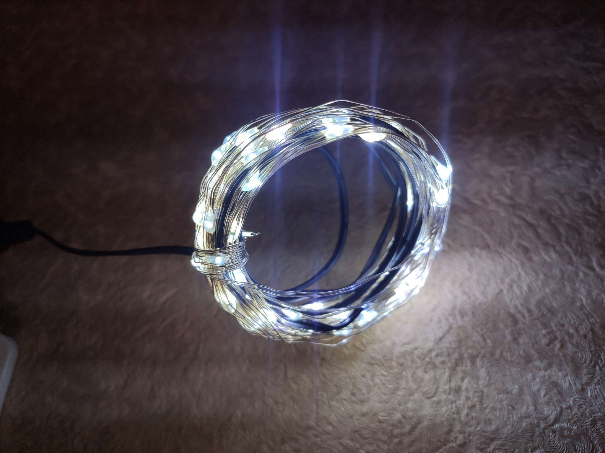 Фотография покупателя товара Гирлянда «Нить» 20 м, роса, IP20, серебристая нить, 200 LED, свечение белое, 12 В - Фото 2