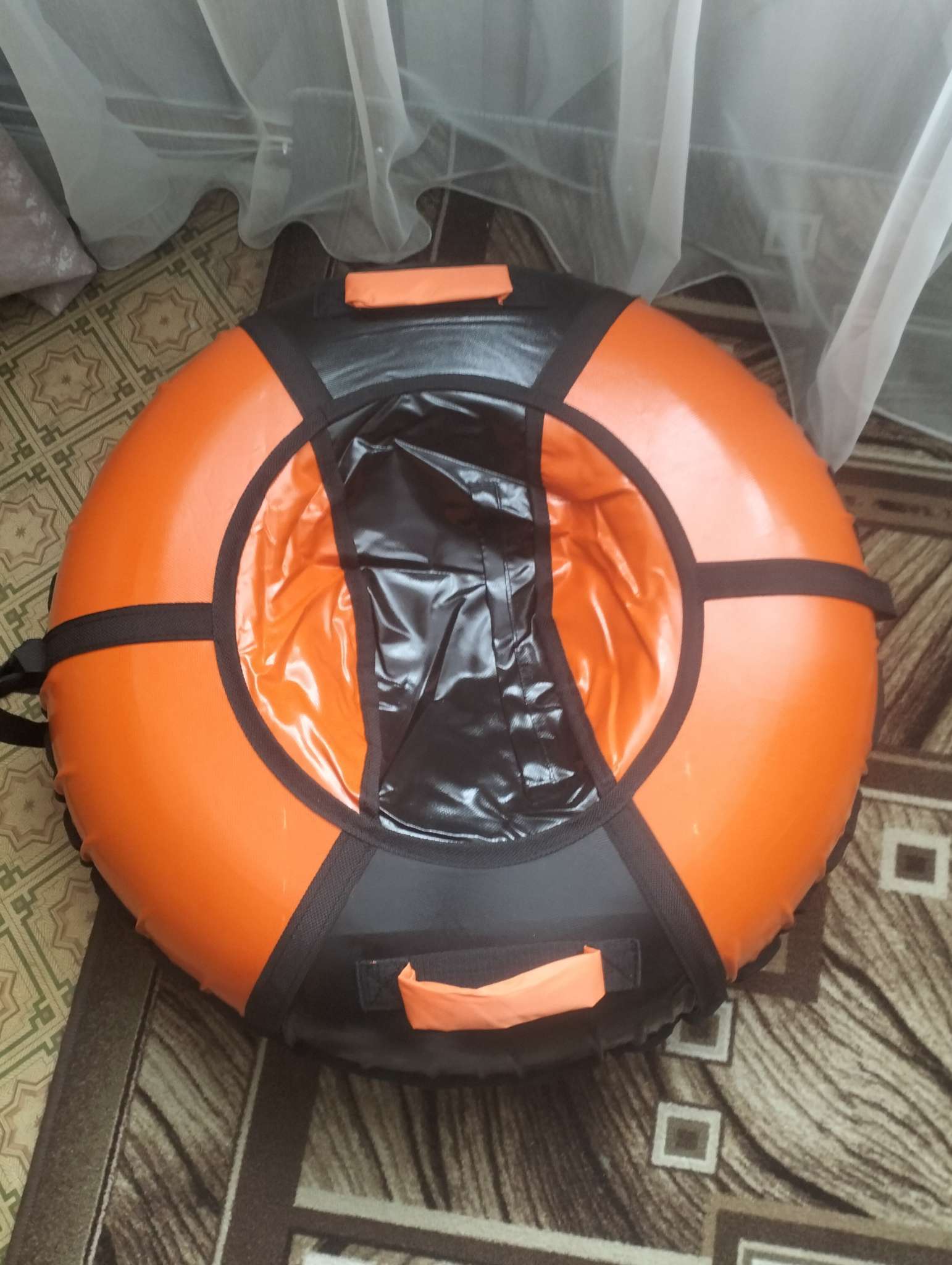 Фотография покупателя товара Тюбинг-ватрушка Winter Star, диаметр чехла 90 см, цвет МИКС - Фото 1