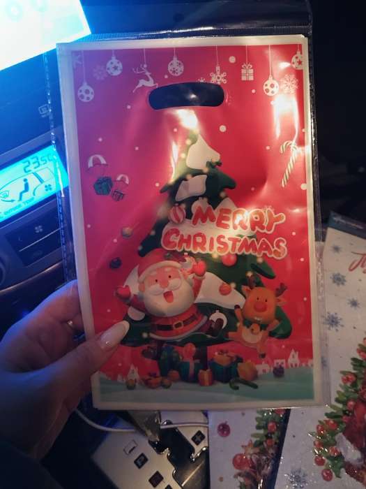 Фотография покупателя товара Пакет подарочный новогодний, из жемчужной пленки, «Ёлка и подарки», 17×25±1 см - Фото 14