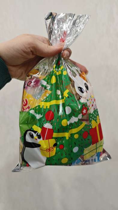 Фотография покупателя товара Пакет подарочный новогодний пластиковый «Спешу к тебе», 20×30 см - Фото 6