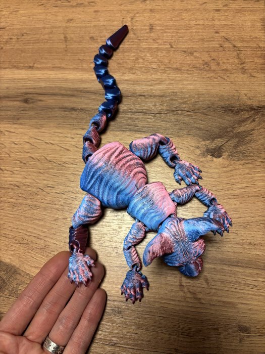 Фотография покупателя товара 3Д - печатная игрушка «Игуана», подвижная, цвет МИКС - Фото 3