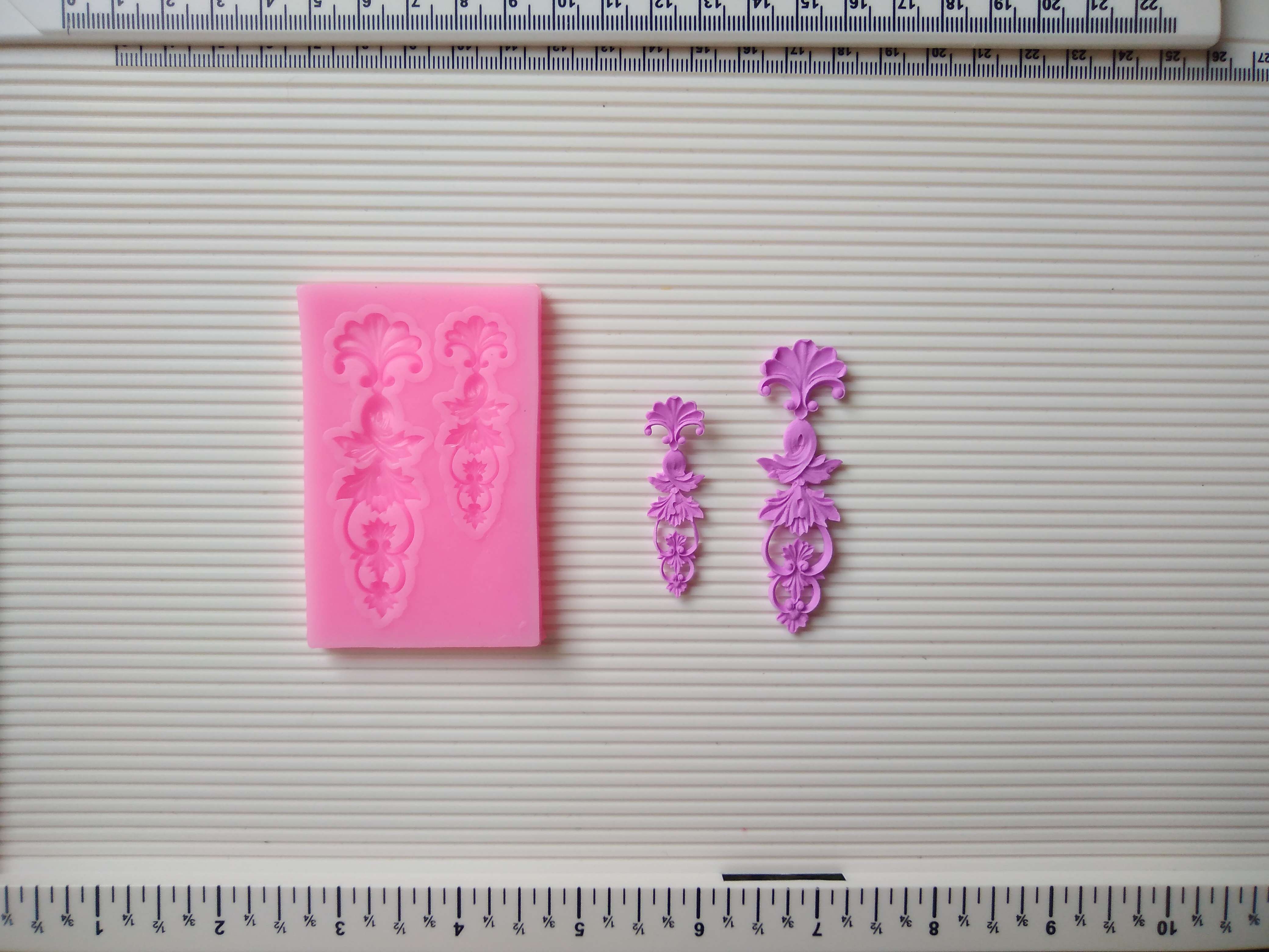 Фотография покупателя товара Молд Доляна «Цветочный узор», силикон, 7,7×5 см, цвет МИКС