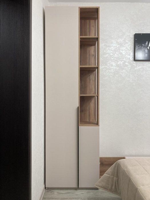 Фотография покупателя товара Стеллаж «Чарли 5.2», левый, 651×350×2205 мм, цвет кашемир/авелано - Фото 1