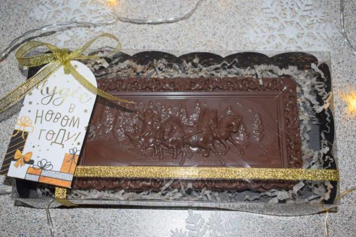 Фотография покупателя товара Форма для шоколада и конфет пластиковая «Русская зима», размер готового изделия 17×8,5 см, цвет прозрачный