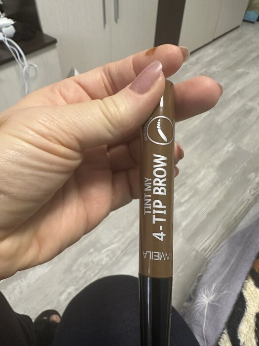 Фотография покупателя товара Водостойкий карандаш для бровей оттенок 02, светло коричневый, 2 г