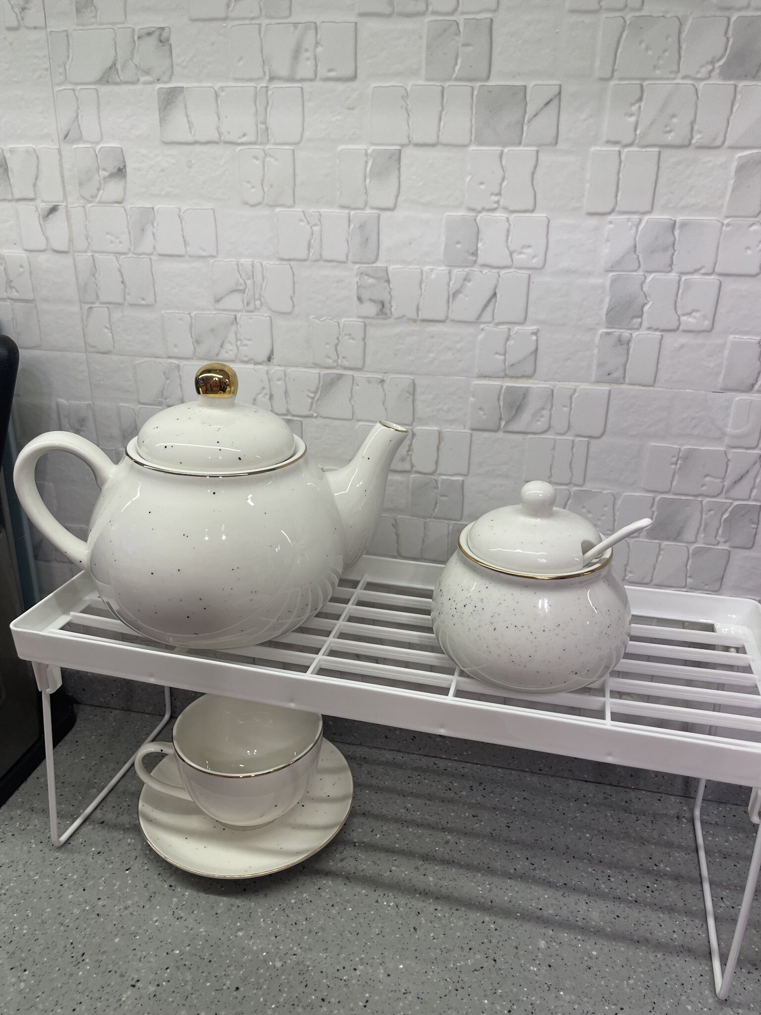 Фотография покупателя товара Заварочный чайник Доляна «Млечный путь», 900 мл, фарфор, белый - Фото 1